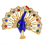 -8540 Традиции ФАБЕРЖЕ  Брошь "ПАВЛИН"