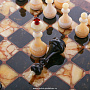 Шахматы с инкрустацией и фигурами из янтаря 45х45 см, фотография 11. Интернет-магазин ЛАВКА ПОДАРКОВ