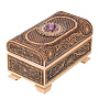 Шкатулка из бересты с родонитом, фотография 2. Интернет-магазин ЛАВКА ПОДАРКОВ