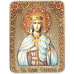 0029428/RTI-686.m Икона подарочная "Св. благоверная княгиня Елена Сербская" мор.дуб  в ПУ 21*29 см