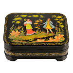 0019155 Лаковая миниатюра Шкатулка "ПО ЯГОДЫ" 10*8см  Авт.КУЗНЕЦОВА (11р022)