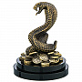 Змея Символ года 2025. Скульптура из бронзы "Королевская кобра", фотография 3. Интернет-магазин ЛАВКА ПОДАРКОВ