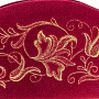 Косметичка бархатная "Романс". Бордовая с золотой вышивкой, фотография 2. Интернет-магазин ЛАВКА ПОДАРКОВ