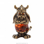 Бронзовая статуэтка с янтарем "Кролик викинг", фотография 1. Интернет-магазин ЛАВКА ПОДАРКОВ