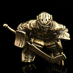 0019520 Бронза Статуэтка   "Хоккеист. Вратарь." 4см (93449)