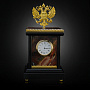 Часы настольные из камня "Герб РФ", фотография 1. Интернет-магазин ЛАВКА ПОДАРКОВ