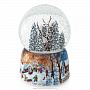 Стеклянный шар "Свет в окошках" со снегом, фотография 2. Интернет-магазин ЛАВКА ПОДАРКОВ