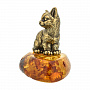 Статуэтка с янтарем "Котенок", фотография 1. Интернет-магазин ЛАВКА ПОДАРКОВ