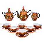 0078166 СЕРВИЗ  на 6 перс. "Хохломской Клубника" двойной фон 15 ПРЕД