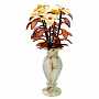 Янтарная композиция с ониксом "Цветы в вазе", фотография 3. Интернет-магазин ЛАВКА ПОДАРКОВ