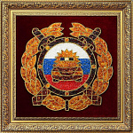 0042112/37*37см Янтарь ПАННО "ГЕРБ ГИБДД" 37*37см