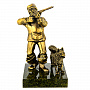 Бронзовая статуэтка "Охотник с собакой", фотография 1. Интернет-магазин ЛАВКА ПОДАРКОВ