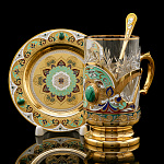 Чайный набор с подстаканником "Римский". Златоуст