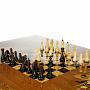 Шахматный стол со стульями "Самурай" с инкрустацией из янтаря , фотография 12. Интернет-магазин ЛАВКА ПОДАРКОВ