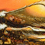 Картина  янтарная "Шторм" 30х40 см, фотография 3. Интернет-магазин ЛАВКА ПОДАРКОВ