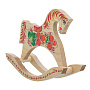 Деревянная игрушка "Лошадка-качалка". Хохлома, фотография 2. Интернет-магазин ЛАВКА ПОДАРКОВ