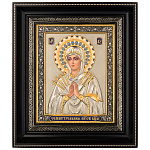 0059964 Гальванопластика ИКОНА "МАТЕРЬ БОЖЬЯ СЕМИСТРЕЛЬНАЯ" 31*26*5,5см