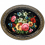 Поднос с авторской росписью "Цветы" 38х31 см, фотография 2. Интернет-магазин ЛАВКА ПОДАРКОВ