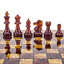 Шахматы с инкрустацией и фигурами из янтаря 30х30 см, фотография 3. Интернет-магазин ЛАВКА ПОДАРКОВ
