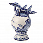 Статуэтка "Самолет". Гжель, фотография 1. Интернет-магазин ЛАВКА ПОДАРКОВ