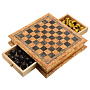 Шахматы из карельской березы с янтарными фигурами 37х37 см, фотография 9. Интернет-магазин ЛАВКА ПОДАРКОВ