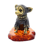 0047456/1644 Сувенир Собака Осенний наряд Сувенир (коньячный)