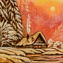 Картина янтарная "Зимний пейзаж" 30х40 см, фотография 4. Интернет-магазин ЛАВКА ПОДАРКОВ