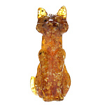 0039346 Янтарь Фигурка КОШКА ЗЕЛЕНОГРАДСКАЯ большая (янтарь, смола)