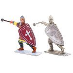 0033154-цветной Ол.миниатюра Серия РУСИЧИ "Княжеский дружинник с перначем" арт.1008