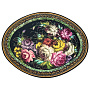 Поднос с авторской росписью "Цветы" 46х36 см, фотография 1. Интернет-магазин ЛАВКА ПОДАРКОВ