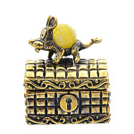 0047630/558 Сувенир Сундучок с мышкой Ушастиком Сувенир (белый)