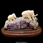 Скульптура "Два мамонта" (бивень мамонта, аметист), фотография 9. Интернет-магазин ЛАВКА ПОДАРКОВ