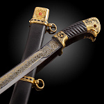 0070487 Златоуст Оружие сувенирное ШАШКА С СИМВОЛИКОЙ РФ