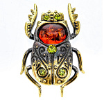 0049717/414 Жук скарабей Сувенир (коньячный)