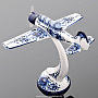 Скульптура Самолёт "Як 52" Гжель, фотография 3. Интернет-магазин ЛАВКА ПОДАРКОВ