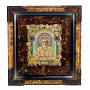 Икона янтарная "Николай Чудотворец" 24х26 см, фотография 1. Интернет-магазин ЛАВКА ПОДАРКОВ