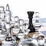 Деревянный шахматный ларец с хрустальными фигурами 48х48 см, фотография 9. Интернет-магазин ЛАВКА ПОДАРКОВ