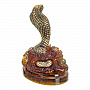 Змея Символ года 2025. Сувенир из бронзы и янтаря "Королевская кобра", фотография 8. Интернет-магазин ЛАВКА ПОДАРКОВ