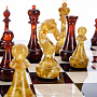 Шахматный ларец с янтарными фигурами "Европа" 49х49 см, фотография 8. Интернет-магазин ЛАВКА ПОДАРКОВ
