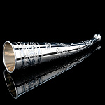 0055835/77,6гр Серебро 875* РОГ  гравировка, чернение  В П/У 77,6