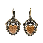 0061586 Нат.дерево Серьги , карельская береза