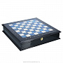 Шахматный ларец с перламутром и фигурами из хрусталя 48х48 см, фотография 9. Интернет-магазин ЛАВКА ПОДАРКОВ
