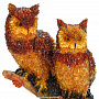 Скульптура из янтаря "Две совы", фотография 3. Интернет-магазин ЛАВКА ПОДАРКОВ