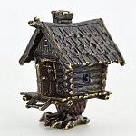 0022151 Бронза Скульптура "Избушка на курьих ножках" 2,5*3см