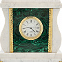 Часы каминные из малахита с мрамором "Георгий Победоносец", фотография 4. Интернет-магазин ЛАВКА ПОДАРКОВ
