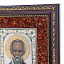 Настенная янтарная икона "Николай Чудотворец" 19х22 см, фотография 4. Интернет-магазин ЛАВКА ПОДАРКОВ