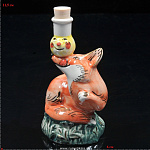 -0,05л  Фарфор МИНИ-ШТОФ "Игрушка-Лиса" в цвете и  золоте 0,05л в комплекте (4886)