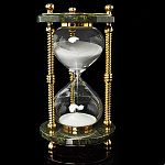 0033325/ФР  Златоуст ЧАСЫ ПЕСОЧНЫЕ 15минут (змеевик)