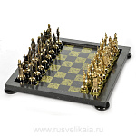 архив0016783/ФР-фигуры Нат.камень ФИГУРЫ К ШАХМАТАМ "Русские" Змеевик (3314)