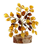 0068368/камней 45  Сувенир Дерево Янтарное №4 (ок.6см)